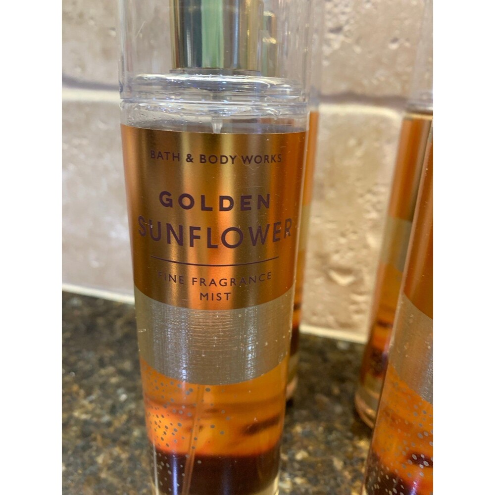 Bath & Body Works Fine Fragrance Mist Retired Golden Sunflower 8 oz NEW Set of 2 - Picture 2 of 3